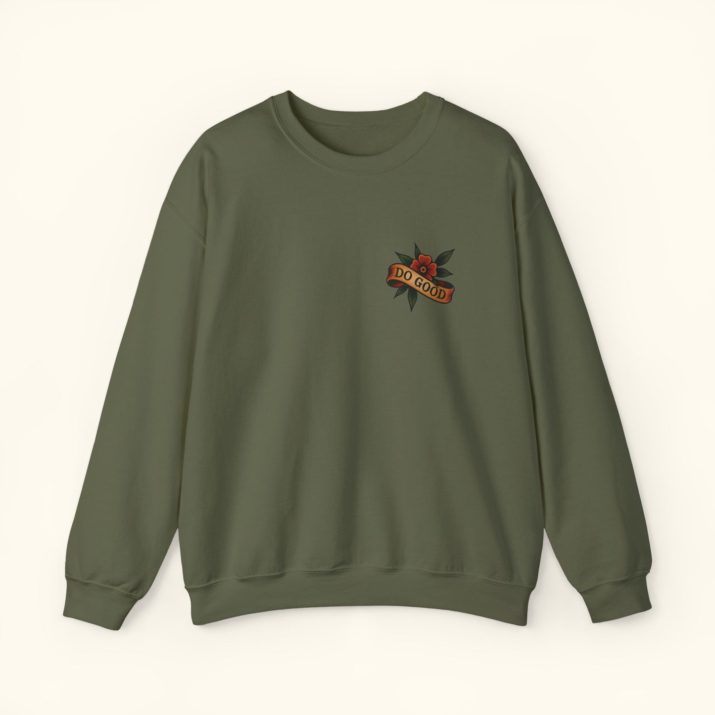 Inspirational Crewneck Sweatshirt - Do Good, Cozy Unisex Sweatshirt, Perfect for Gifting, Casual Wear, Everyday Style, Motivational Apparel