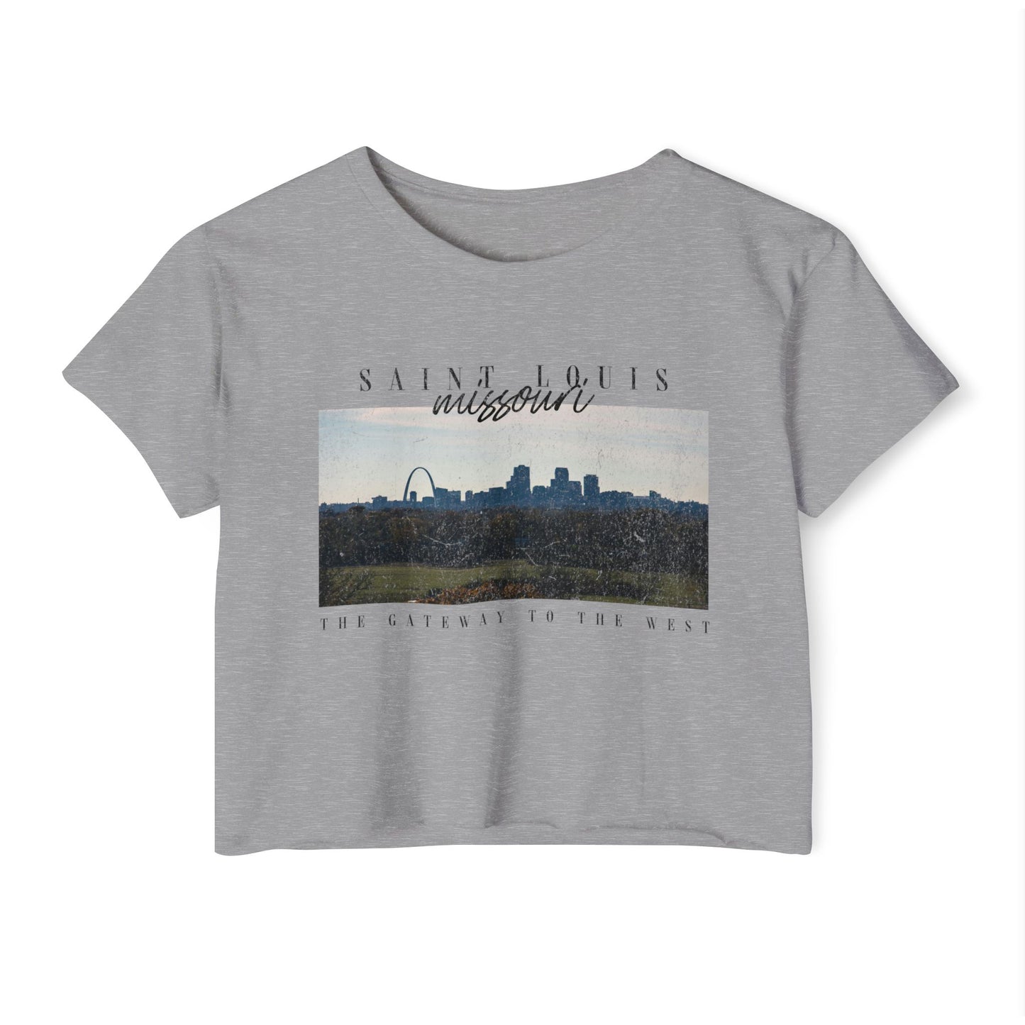 Saint Louis Missouri Crop Top | Festival-Ready Crop Top for Women | Relaxed Fit | Raw-Edge Vibes