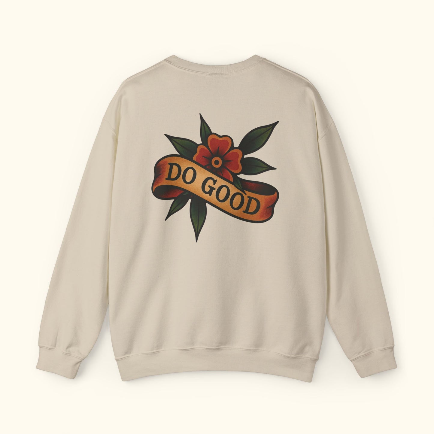 Inspirational Crewneck Sweatshirt - Do Good, Cozy Unisex Sweatshirt, Perfect for Gifting, Casual Wear, Everyday Style, Motivational Apparel