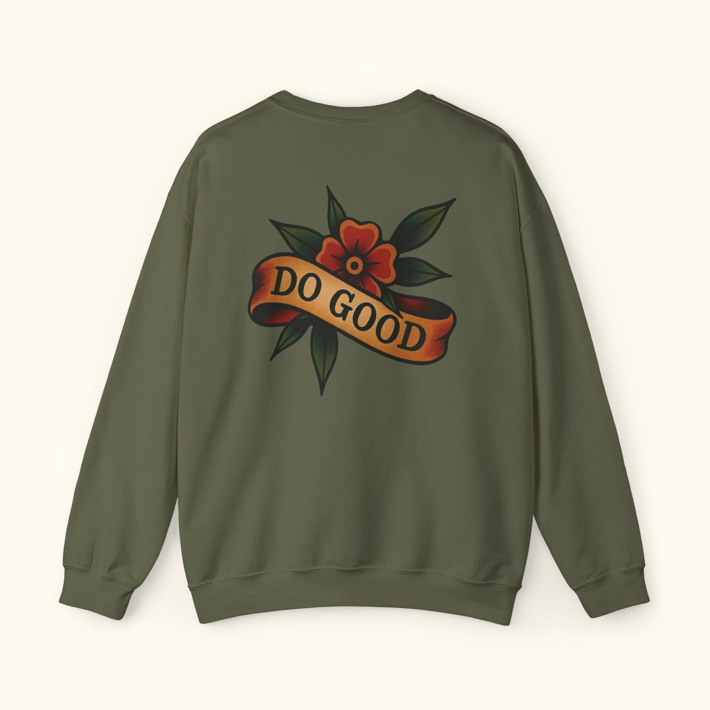 Inspirational Crewneck Sweatshirt - Do Good, Cozy Unisex Sweatshirt, Perfect for Gifting, Casual Wear, Everyday Style, Motivational Apparel