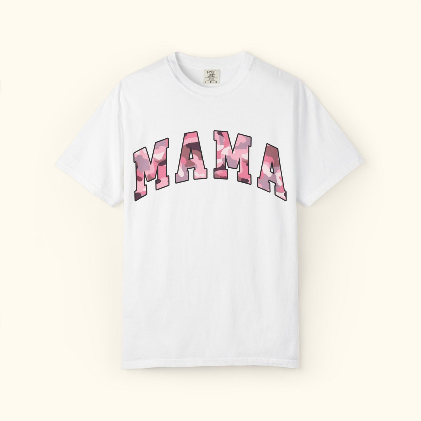 Comfort Colors® Camo Mama T-Shirt | Pink White Camo Mama Shirt | Mothers Day Gift for Moms | Unisex Comfort Cotton Tee | Mom Life Shirt