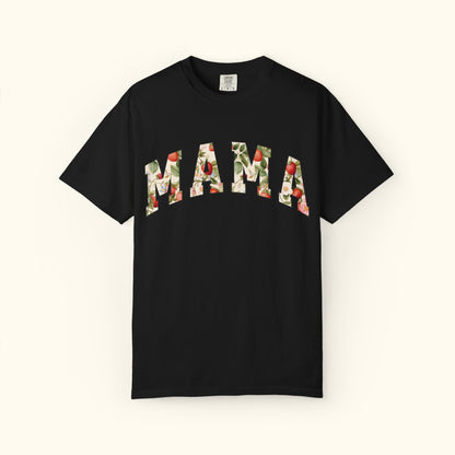 Comfort Colors® Floral Mama T-Shirt | Strawberry Fruit Mom Shirt | Mothers Day Gift for Moms | Unisex Tee | Mama Fruit Shirt