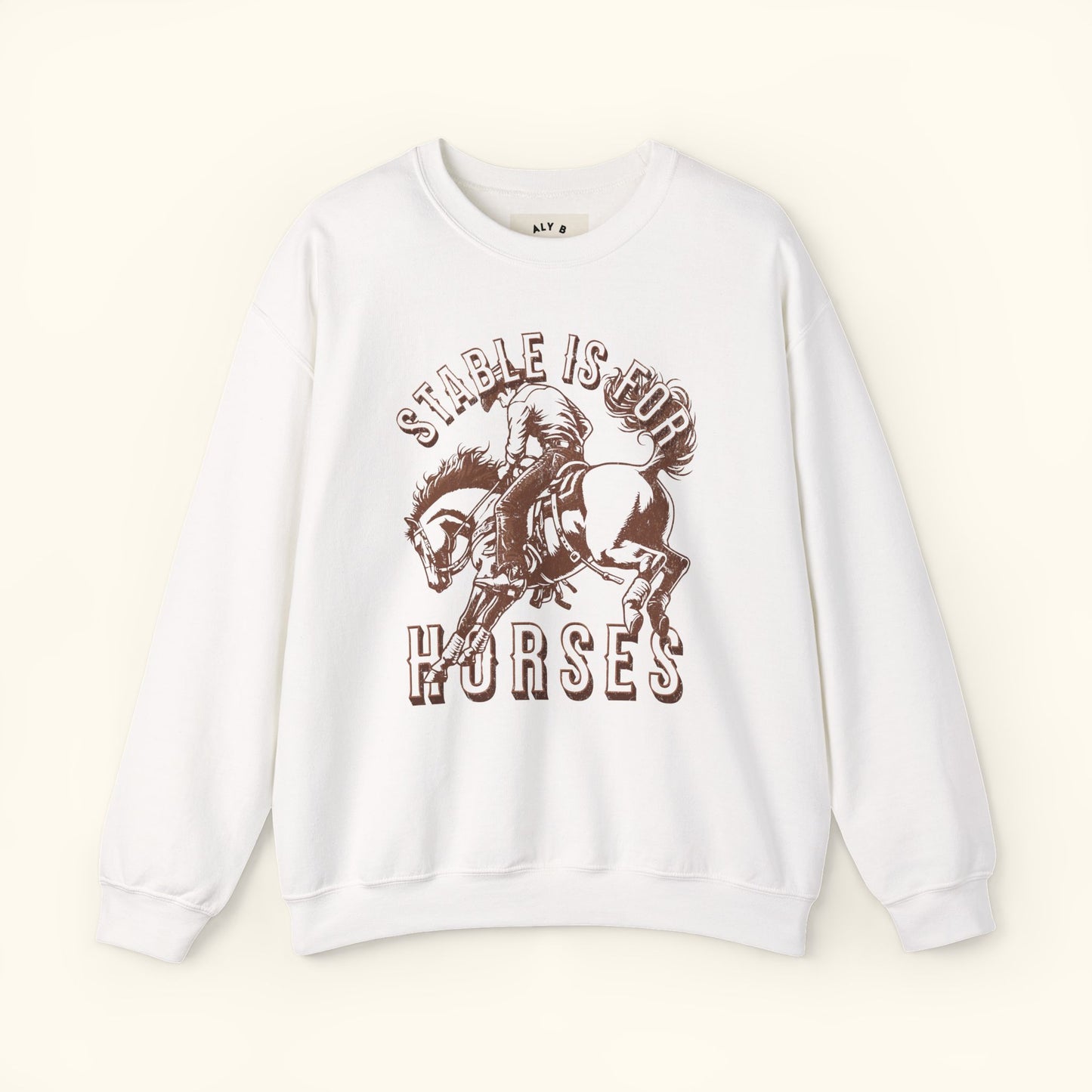 Stable Is For Horses Unisex Heavy Blend™ Crewneck Sweatshirt | Funny Cowboy | Western Gift | Cozy Unisex Pullover