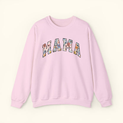 Floral Mama Crewneck Sweatshirt | Gift for Moms | Mothers Day Sweater | Best Mom Ever Apparel | Family Gathering Outfit | Casual Unisex