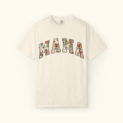 Comfort Colors® Floral Mama T-Shirt | Strawberry Fruit Mom Shirt | Mothers Day Gift for Moms | Unisex Tee | Mama Fruit Shirt