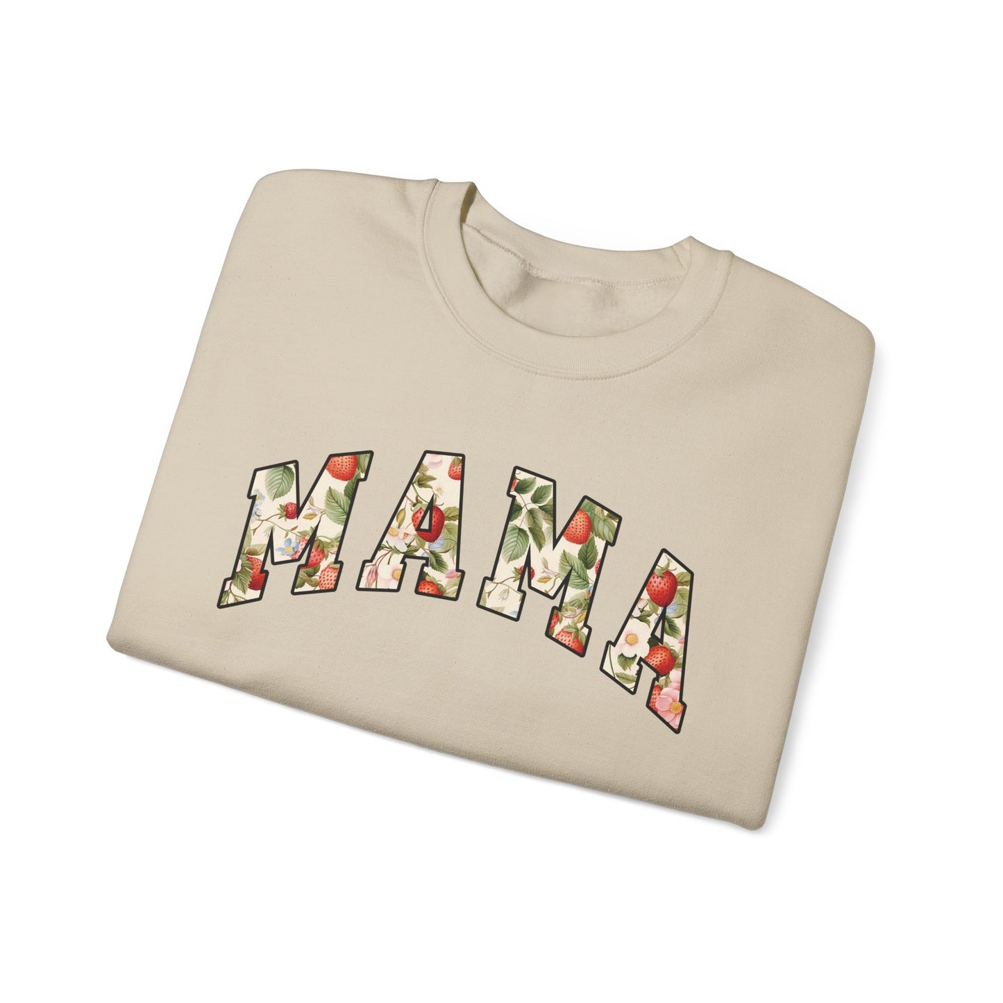 Floral Mama Sweatshirt | Strawberry Fruit Mama Print | Cozy Mothers Day Gift for Moms | Unisex Trendy Crewneck | Comfortable Everyday Wear