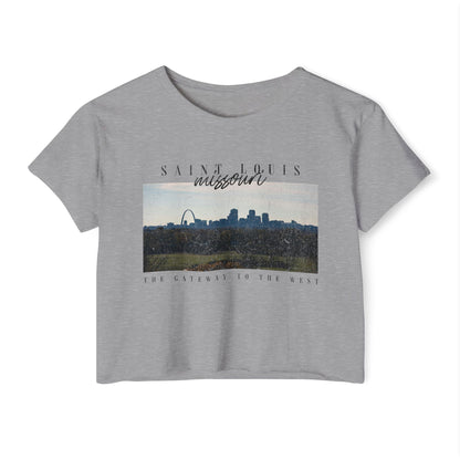 Saint Louis Missouri Crop Top | Festival-Ready Crop Top for Women | Relaxed Fit | Raw-Edge Vibes