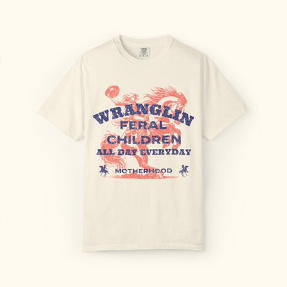 Comfort Colors® Wrangling Feral Children | Relatable Gifting for Moms | Perfect for Family Gatherings | Motherhood Celebrations