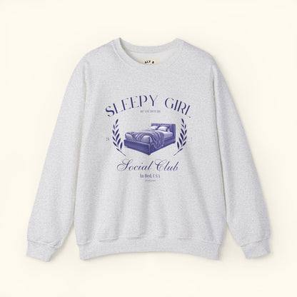 Sleepy Girl Social Club Sweatshirt | Homebody Crewneck | Gift for Girlfriend | Gifts for Introverts | Lazy Day Oversized Pullover
