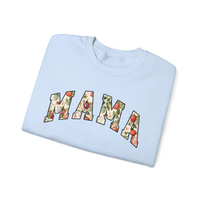 Floral Mama Sweatshirt | Strawberry Fruit Mama Print | Cozy Mothers Day Gift for Moms | Unisex Trendy Crewneck | Comfortable Everyday Wear
