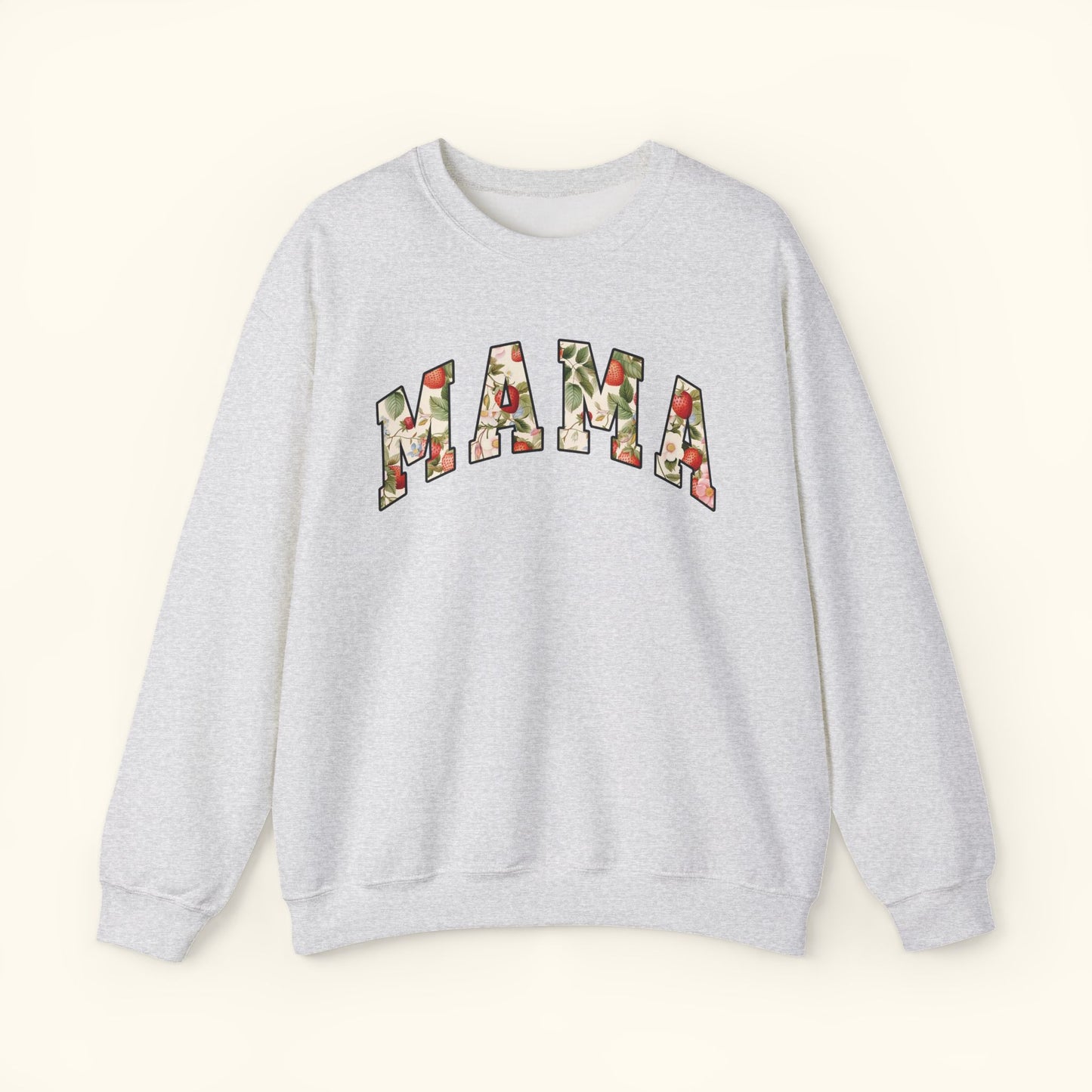 Floral Mama Sweatshirt | Strawberry Fruit Mama Print | Cozy Mothers Day Gift for Moms | Unisex Trendy Crewneck | Comfortable Everyday Wear