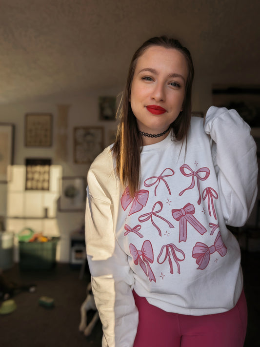 White Bow Sweatshirt