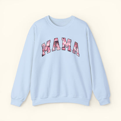 Mama Sweatshirt | Pink Camo Mama Print Crewneck |Unisex Mom Sweater | Mothers Day Gift for Moms | Casual Comfort Wear | Family Outfit