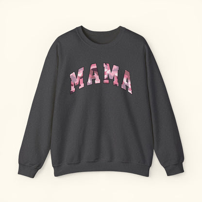 Mama Sweatshirt | Pink Camo Mama Print Crewneck |Unisex Mom Sweater | Mothers Day Gift for Moms | Casual Comfort Wear | Family Outfit