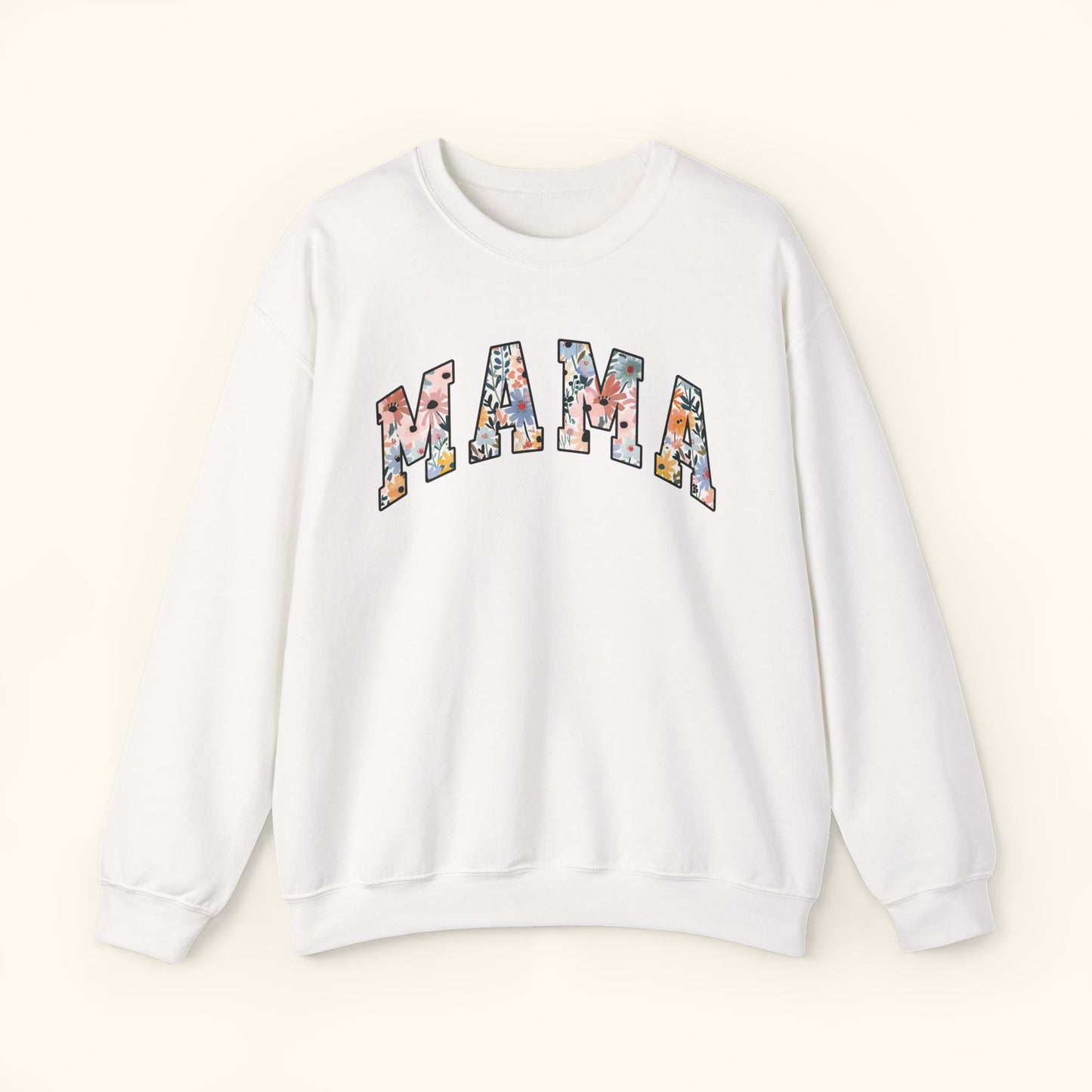 Floral Mama Crewneck Sweatshirt | Gift for Moms | Mothers Day Sweater | Best Mom Ever Apparel | Family Gathering Outfit | Casual Unisex