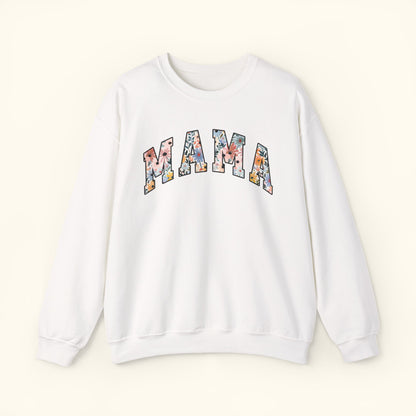 Floral Mama Crewneck Sweatshirt | Gift for Moms | Mothers Day Sweater | Best Mom Ever Apparel | Family Gathering Outfit | Casual Unisex