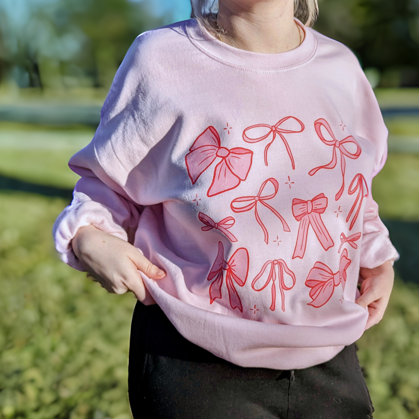 Pink Bow Sweatshirt