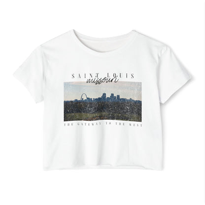 Saint Louis Missouri Crop Top | Festival-Ready Crop Top for Women | Relaxed Fit | Raw-Edge Vibes