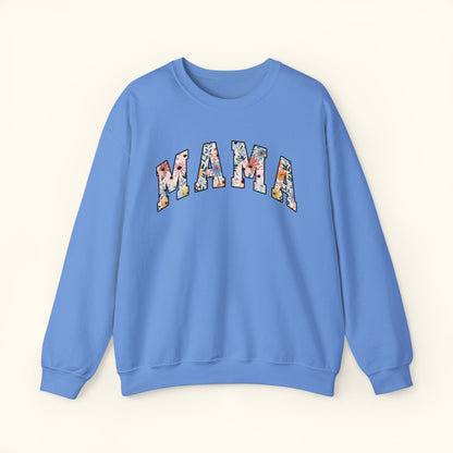 Floral Mama Crewneck Sweatshirt | Gift for Moms | Mothers Day Sweater | Best Mom Ever Apparel | Family Gathering Outfit | Casual Unisex