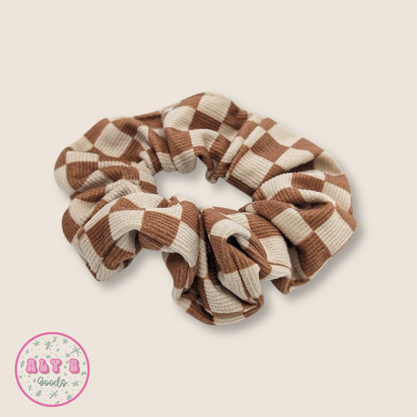 Velvet Checkered Scrunchie