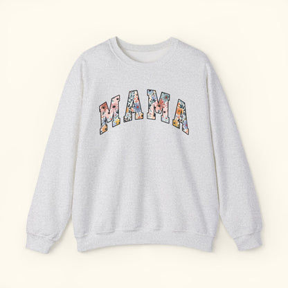 Floral Mama Crewneck Sweatshirt | Gift for Moms | Mothers Day Sweater | Best Mom Ever Apparel | Family Gathering Outfit | Casual Unisex