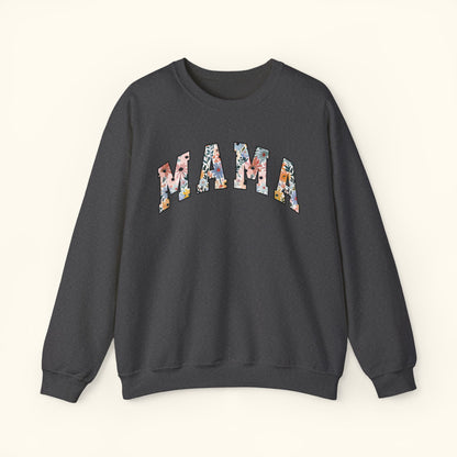 Floral Mama Crewneck Sweatshirt | Gift for Moms | Mothers Day Sweater | Best Mom Ever Apparel | Family Gathering Outfit | Casual Unisex