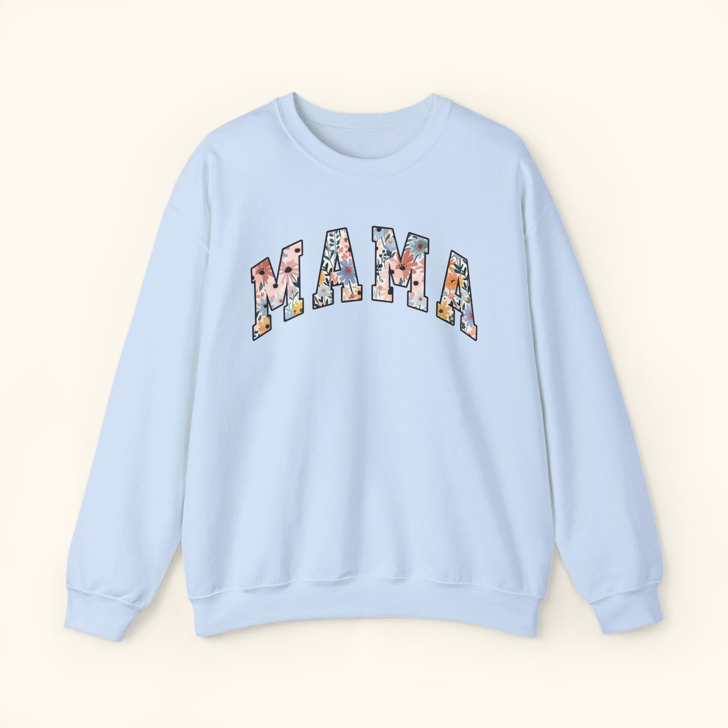 Floral Mama Crewneck Sweatshirt | Gift for Moms | Mothers Day Sweater | Best Mom Ever Apparel | Family Gathering Outfit | Casual Unisex