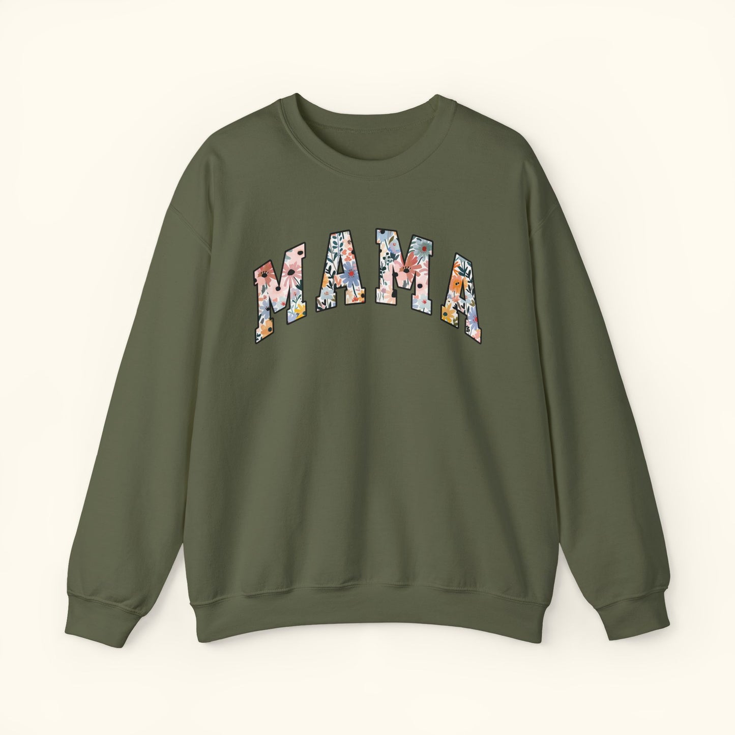 Floral Mama Crewneck Sweatshirt | Gift for Moms | Mothers Day Sweater | Best Mom Ever Apparel | Family Gathering Outfit | Casual Unisex