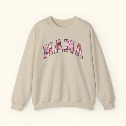 Mama Sweatshirt | Pink Camo Mama Print Crewneck |Unisex Mom Sweater | Mothers Day Gift for Moms | Casual Comfort Wear | Family Outfit