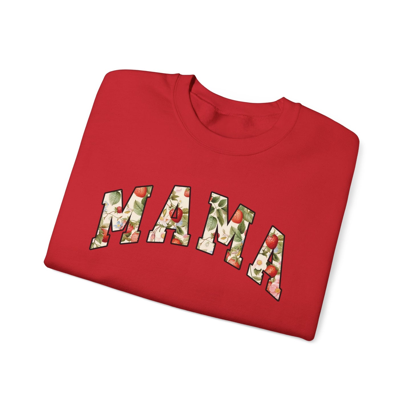 Floral Mama Sweatshirt | Strawberry Fruit Mama Print | Cozy Mothers Day Gift for Moms | Unisex Trendy Crewneck | Comfortable Everyday Wear